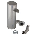 130983TKA Muffler for Thermo King T-1000, T-1200 with elbow and clamp