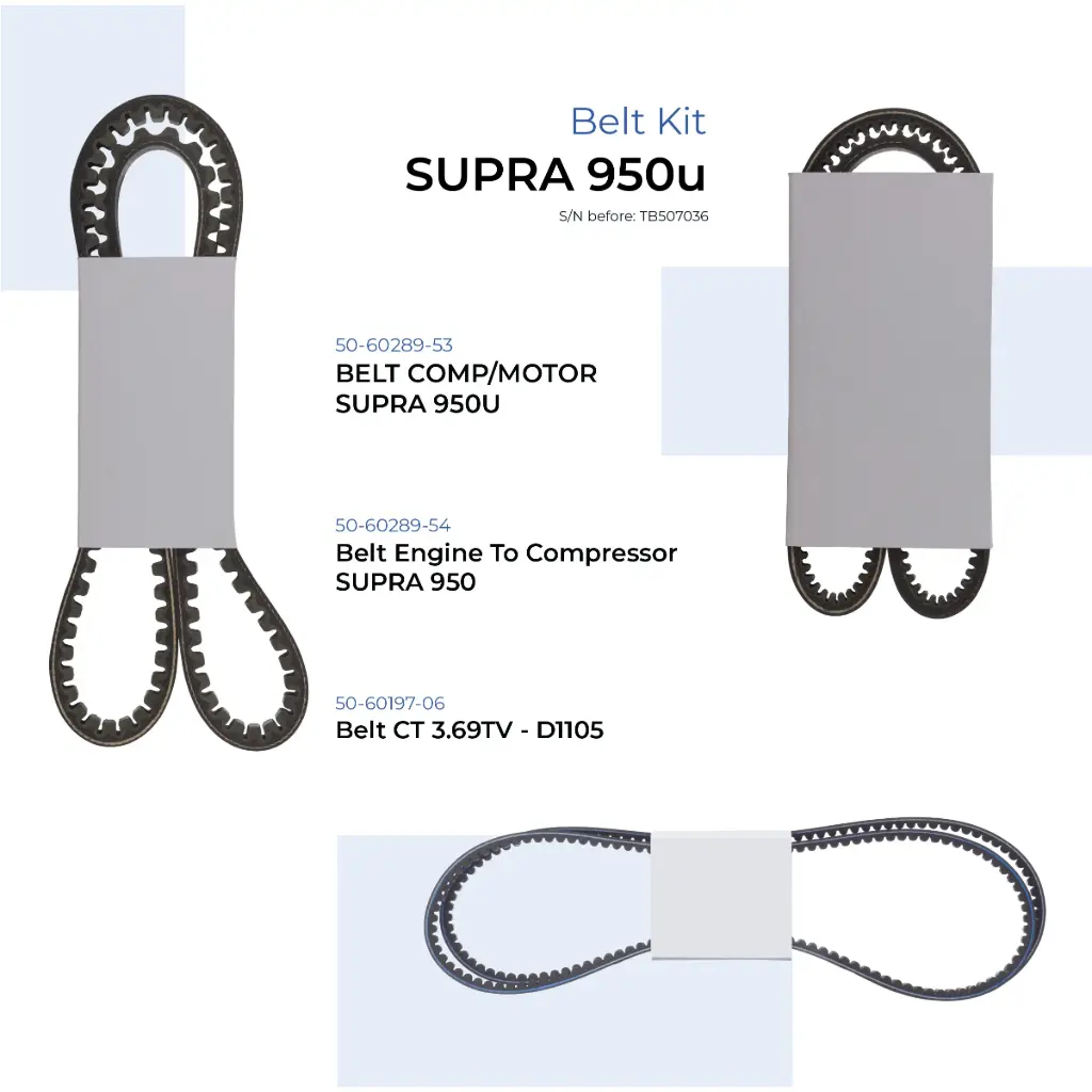 Belt Kit Supra 950u S/N before: TB507036