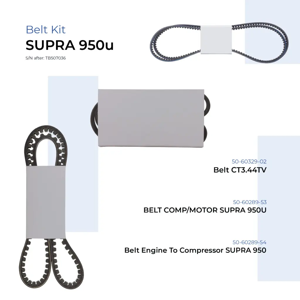 Belt Kit Supra 950u S/N after: TB507036