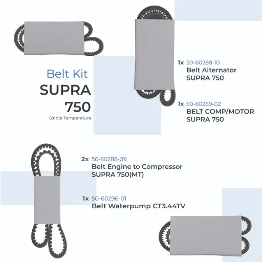 [205004] Belt Kit Supra 750 (Single Temperature)