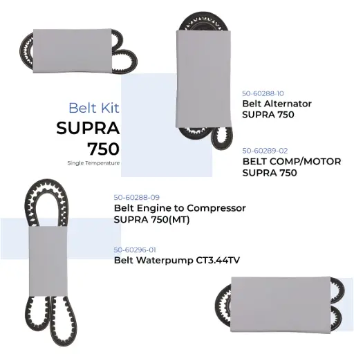 [205004] Belt Kit Supra 750 (Single Temperature)