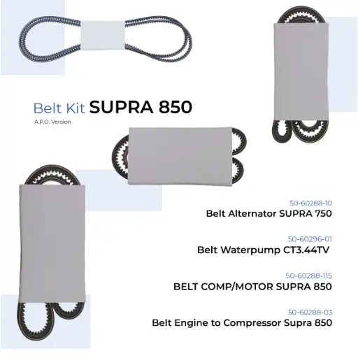 [205011] Belt Kit Supra 850u A.P.O. Version
