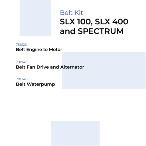 [107806] Belt Kit SLX 100, SLX 400, SPECTRUM