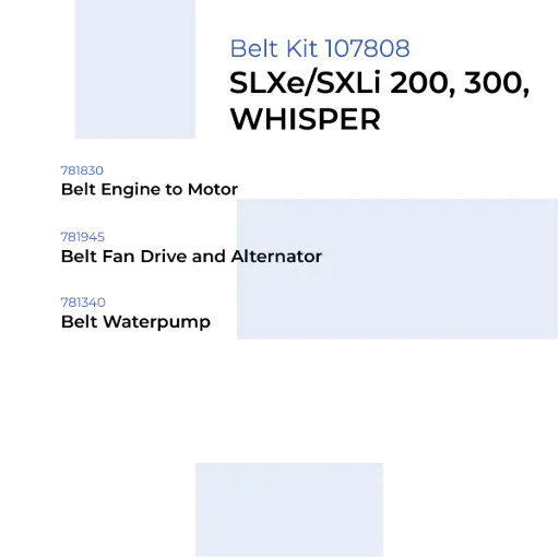 [107808] Belt Kit SLXe/SXLi 200, 300, WHISPER